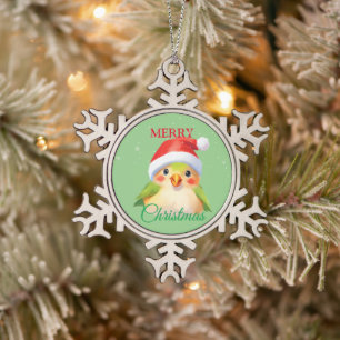 Cute Safari dier vogel Sinterklaas Kerst Kleding Tin Sneeuwvlok Ornament