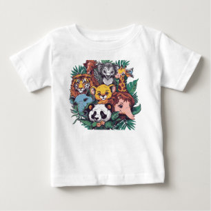 Cute safari-dieren & artistieke herten peuter T-sh