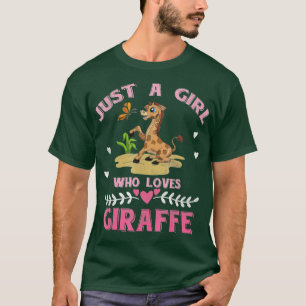 Cute Safari Dierenvriend Gift Just a Girl Love T-shirt