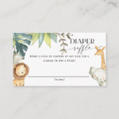 Cute Safari Gender Neutral Diaper in het treinverk Informatiekaartje (Voorkant)