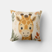 Cute Safari Giraffe Kinderkamer Kussen (Voorkant)
