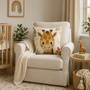 Cute Safari Giraffe Kinderkamer Kussen