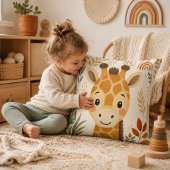 Cute Safari Giraffe Kinderkamer Kussen