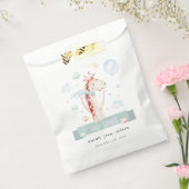 Cute Safari Giraffe Star Cloud Ballon Baby shower Bedankzakje (Gezegeld)