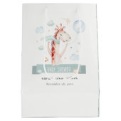 Cute Safari Giraffe Star Cloud Ballon Baby shower Medium Cadeauzakje (Achterkant)