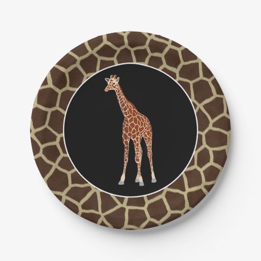 Cute Safari Giraffe Wild Animal ThMED Papieren Bordje (Voorkant)