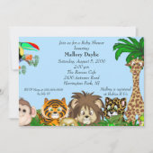 Cute Safari Het is een Oerwoud Boy Baby shower Kaart (Voorkant)