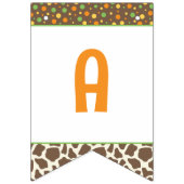 Cute Safari Jungle Animals Birthday bunting banner (Derde vlag)