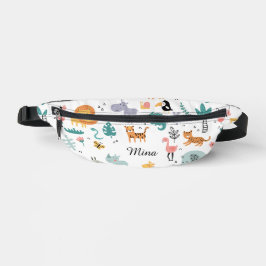 Cute Safari Jungle Animals Personalized Baby Name Heuptasje