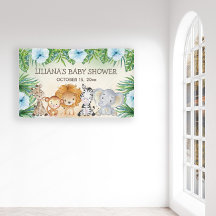 Cute Safari Jungle Dieren Jongen Baby Shower