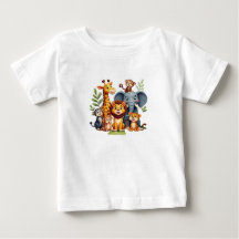 Cute Safari Jungle Dieren Kinderen Peuter T-Shirt