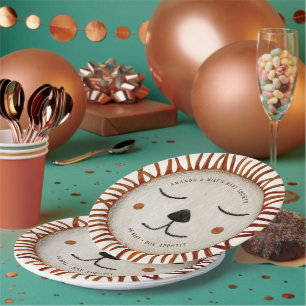 Cute Safari Lion Baby shower Papieren Bordje