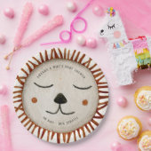 Cute Safari Lion Baby shower Papieren Bordje (Feest)