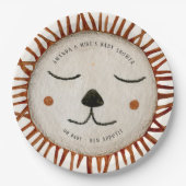 Cute Safari Lion Baby shower Papieren Bordje (Voorkant)