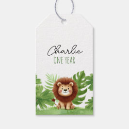 Cute Safari Lion Birthday Cadeaulabel