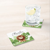 Cute Safari Lion Birthday Kartonnen Onderzetters (Insitu)