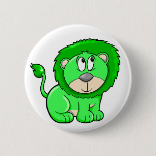 Cute Safari Lion Button