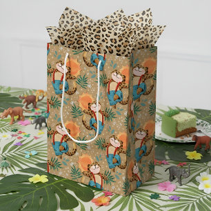 Cute safari luipaardpatroon decoratief  medium cadeauzakje