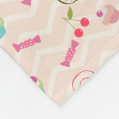 Cute Safari Monkey over Snoep Pattern Persoonlijk Fleece Deken (Hoek)