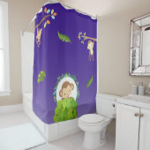 Cute Safari Monkeys Douchegordijn (In situ)