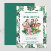 Cute Safari Oerwoud Animals Baby shower Kaart (Voorkant / Achterkant)