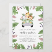 Cute Safari Oerwoud Animals Baby shower Kaart (Voorkant)