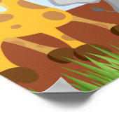 Cute Safari Oerwoud Animals Boy Baby shower Banner Poster (Hoek)