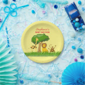 Cute Safari Oerwoud Animals Custom Baby shower Papieren Bordje (Feest)