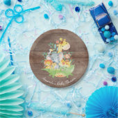Cute Safari Oerwoud Baby shower 7" Bord (Feest)