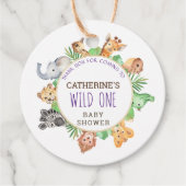 Cute Safari Oerwoud Boys Baby shower Bedankjes Labels (Voorkant)