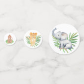 Cute Safari Oerwoud Boys Baby shower Confetti (Voorkanten)