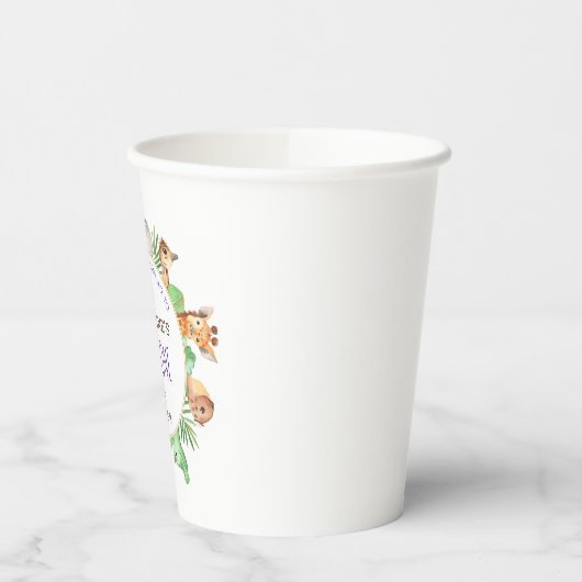 Cute Safari Oerwoud Boys Baby shower Papieren Bekers (Links)