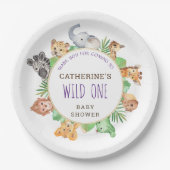 Cute Safari Oerwoud Boys Baby shower Papieren Bordje (Voorkant)