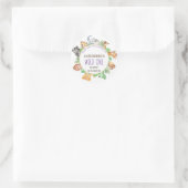 Cute Safari Oerwoud Boys Baby shower Ronde Sticker (Tas)