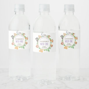 Cute Safari Oerwoud Boys Baby shower Waterfles Etiket
