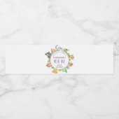 Cute Safari Oerwoud Boys Baby shower Waterfles Etiket (Enkel label)