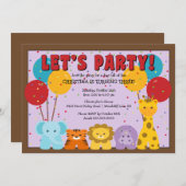 Cute Safari Oerwoud Kinderen van gisteren Kaart (Voorkant / Achterkant)