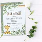 Cute Safari Oerwoud Lion Eucalyptus Baby shower Kaart
