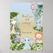 Cute Safari Oerwoud Little Animal Baby shower Favo Poster (Voorkant)