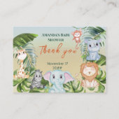 Cute Safari Oerwoud Little Animals Baby shower Informatiekaartje (Voorkant)