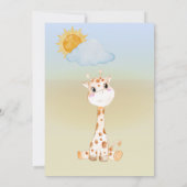 Cute Safari Oerwoud Little Animals Baby shower Kaart (Achterkant)