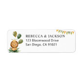 Cute Safari Oerwoud Party Return Address Stickers (Voorkant)