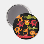 Cute Safari Oerwoud Zoo Animals Print Gifts Magneet (Voorkant / Achterkant)
