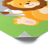 Cute Safari Oerwouden Birthday Party Banner Poster (Hoek)