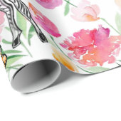 Cute Safari vrienden, giraffe, zebra, tijger Cadeaupapier (Rol Hoek)