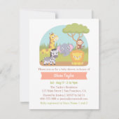 Cute Safari Wild Animals Baby shower Kaart (Voorkant)