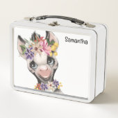 Cute safari zebra wild dier kinder waterverf (Voorkant)