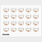 Cute safari zoo animals oerwoud floral ronde sticker (Vel)