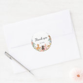 Cute safari zoo animals oerwoud floral ronde sticker (Envelop)