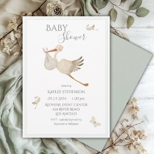 Cute Sage Green Gender Neutral Baby shower Kaart
